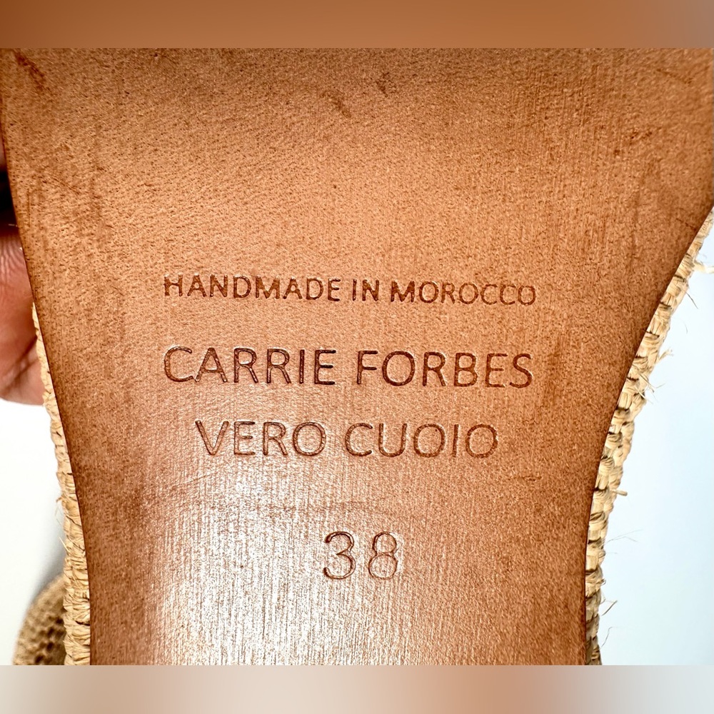 Carrie Forbes Raffia Women’s Loafers Morrocan Handmade. Size : EU 38 US 7.5 - Picture 9 of 10